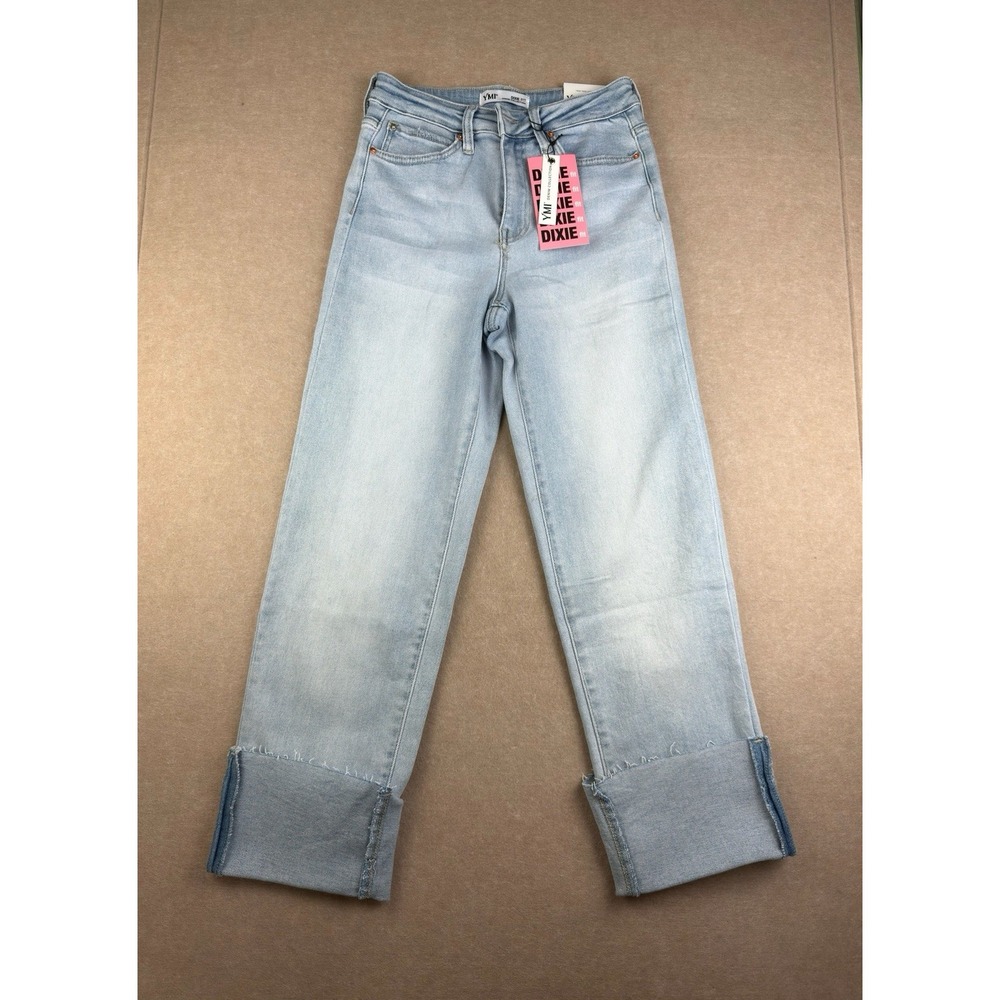 NWT YMI Jeans Women's 7/28 Blue Dixie Fit High Rise Straight Leg Light Wash‎